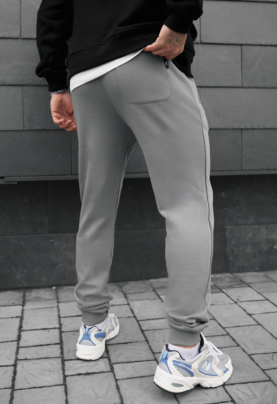 Spodnie dresowe Staff zem light gray