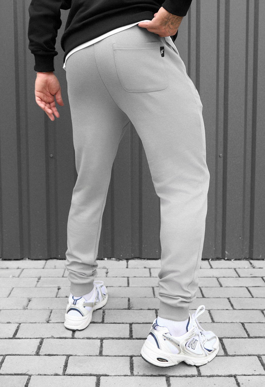 Spodnie dresowe Staff zem light gray