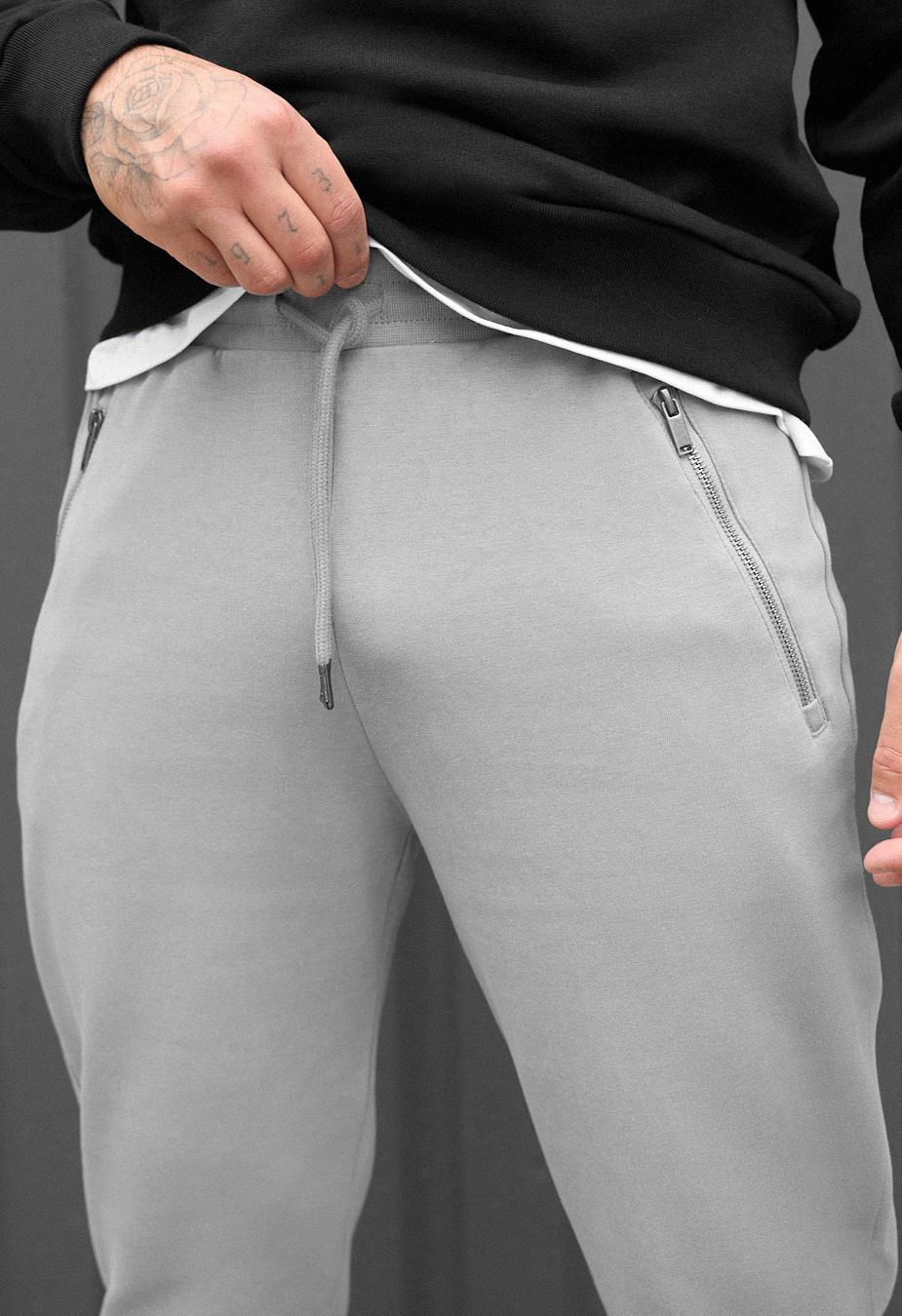 Spodnie dresowe Staff zem light gray