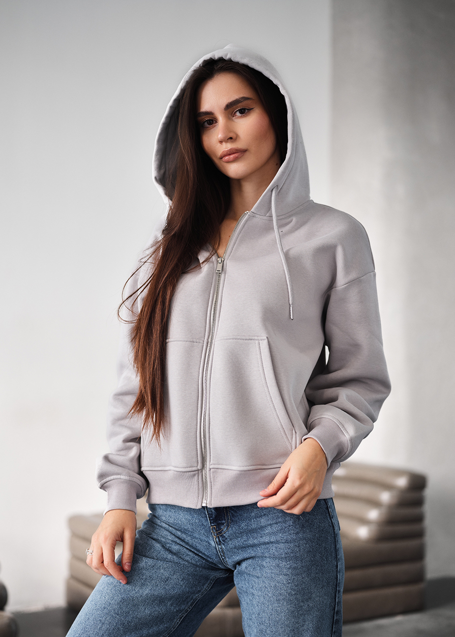 Bluza Staff fiz light gray oversize fleece