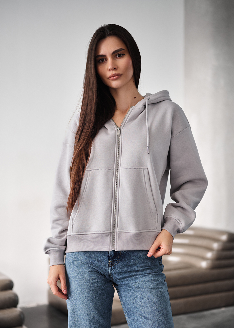 Bluza Staff fiz light gray oversize fleece
