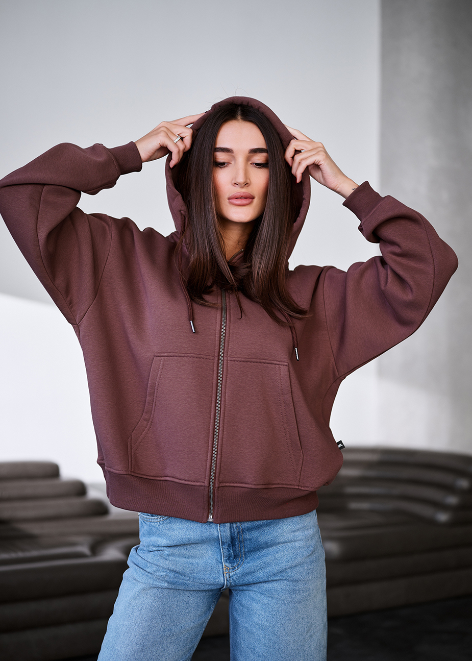 Bluza Staff fiz brown oversize fleece