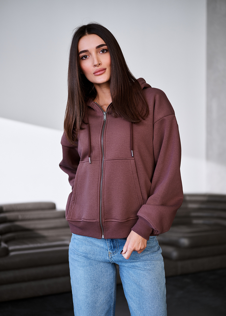 Bluza Staff fiz brown oversize fleece