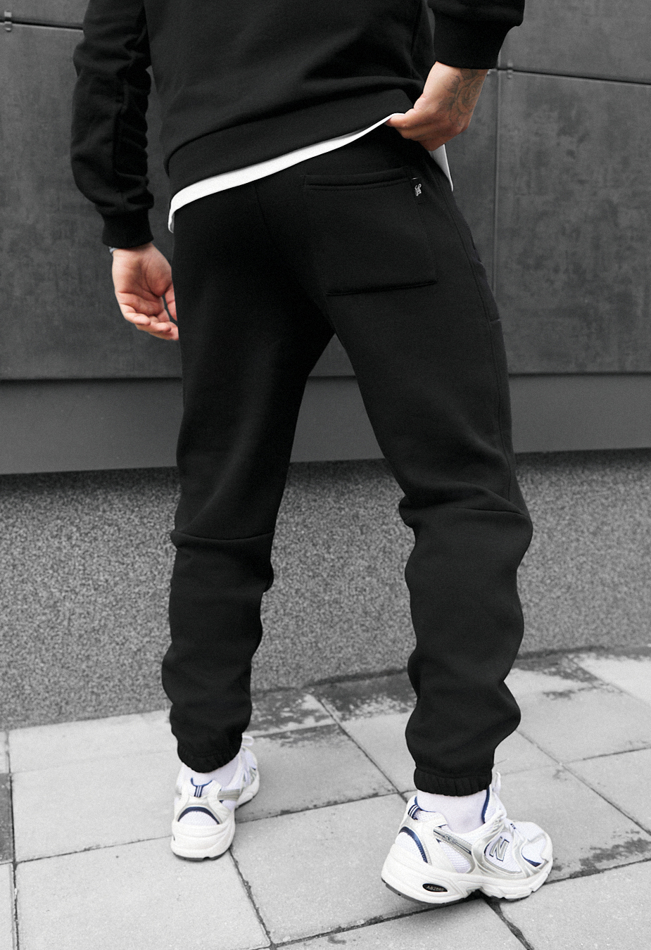 Spodnie Staff nib black logo fleece