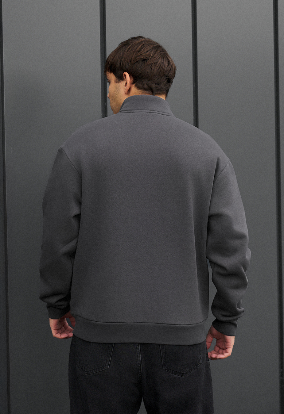 Olimpijka Staff chi dark gray logo oversize fleece