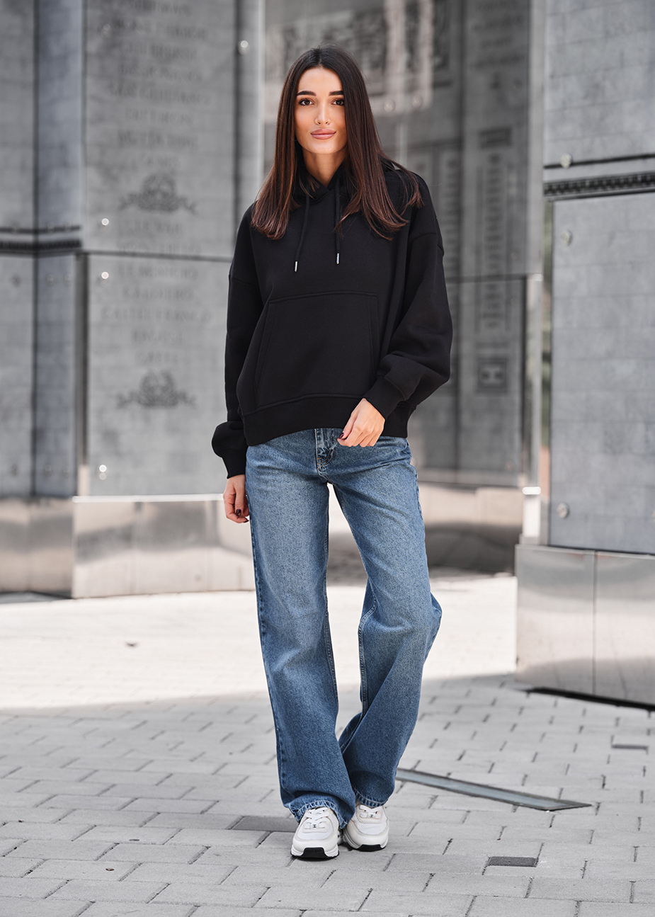 Bluza Staff ti black oversize fleece
