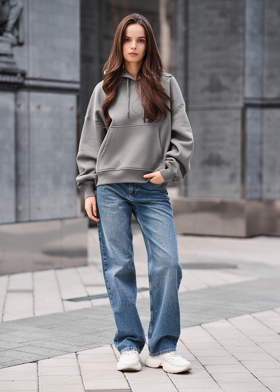 Bluza Staff ti gray oversize fleece