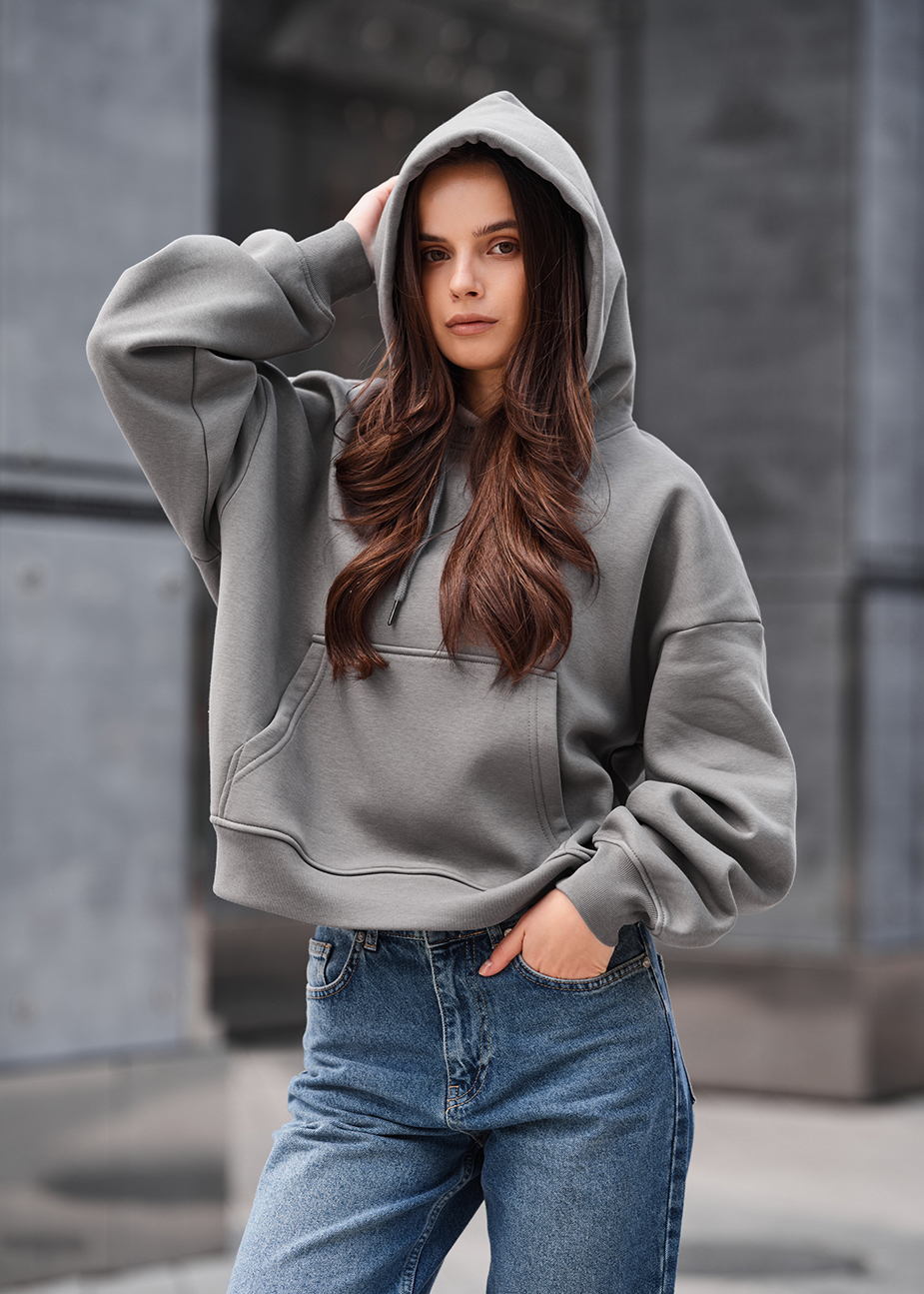 Bluza Staff ti gray oversize fleece