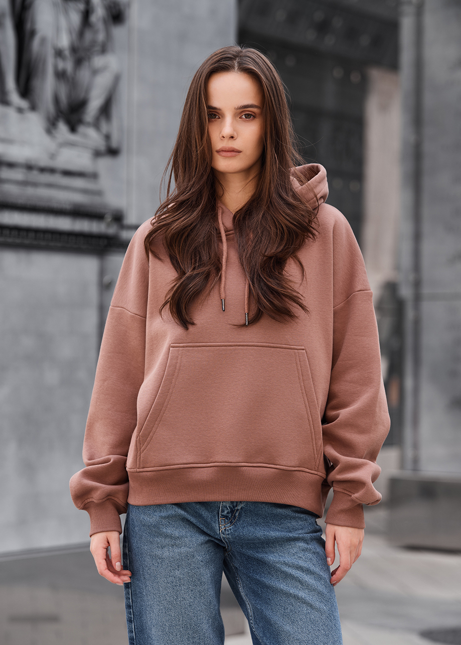 Bluza Staff ti light brown oversize fleece