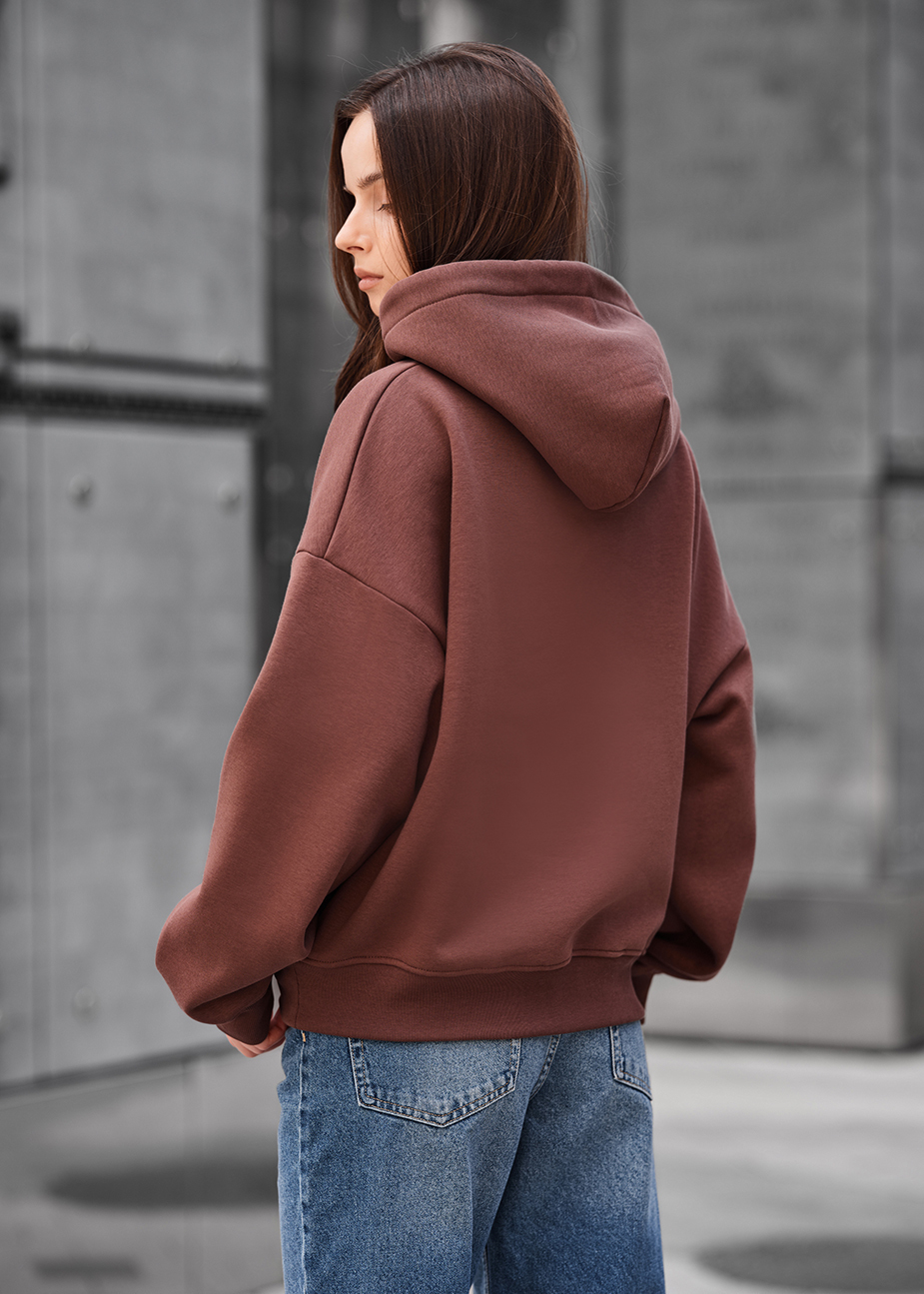 Bluza Staff ti brown oversize fleece