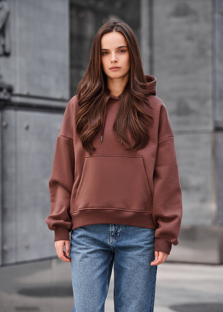 Bluza Staff ti brown oversize fleece