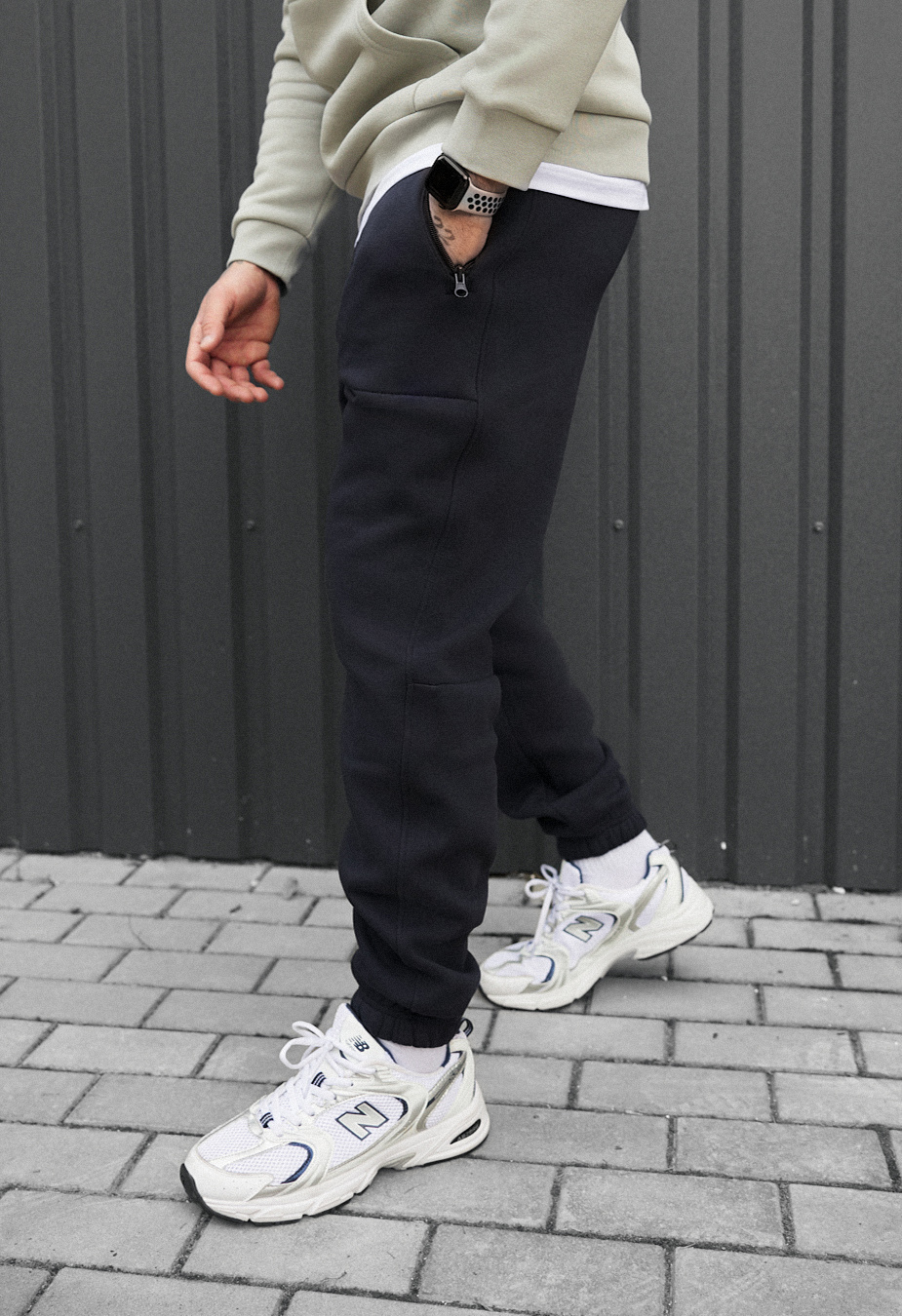 Spodnie dresowe Staff nib navy fleece