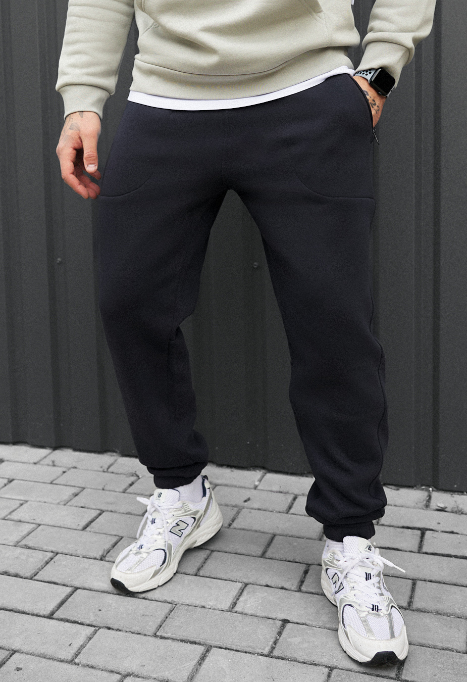 Spodnie dresowe Staff nib navy fleece