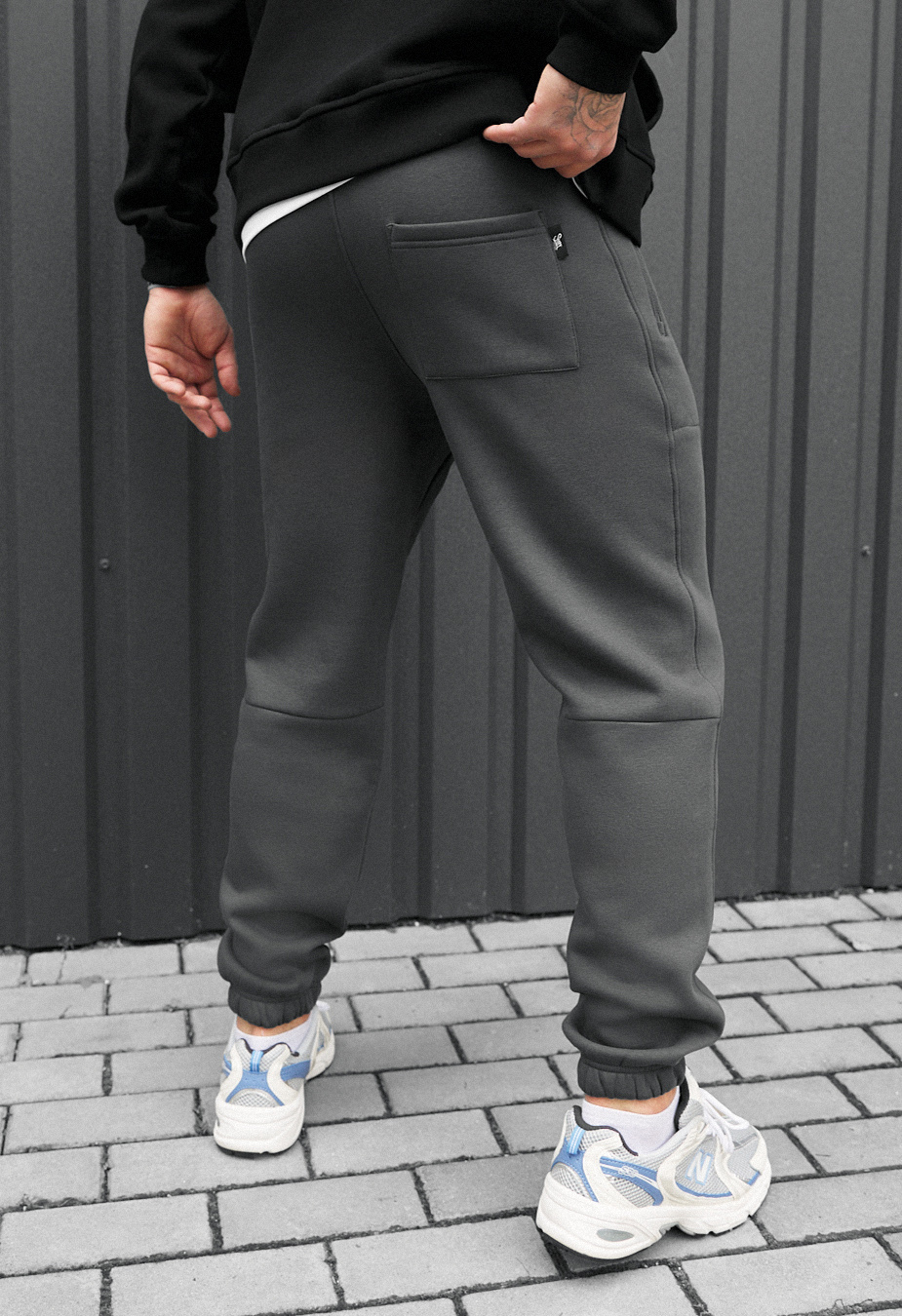 Spodnie dresowe Staff nib gray fleece