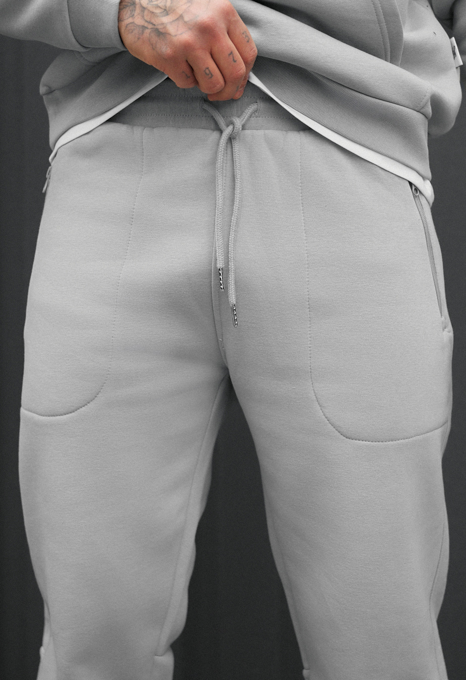 Spodnie dresowe Staff nib light gray fleece