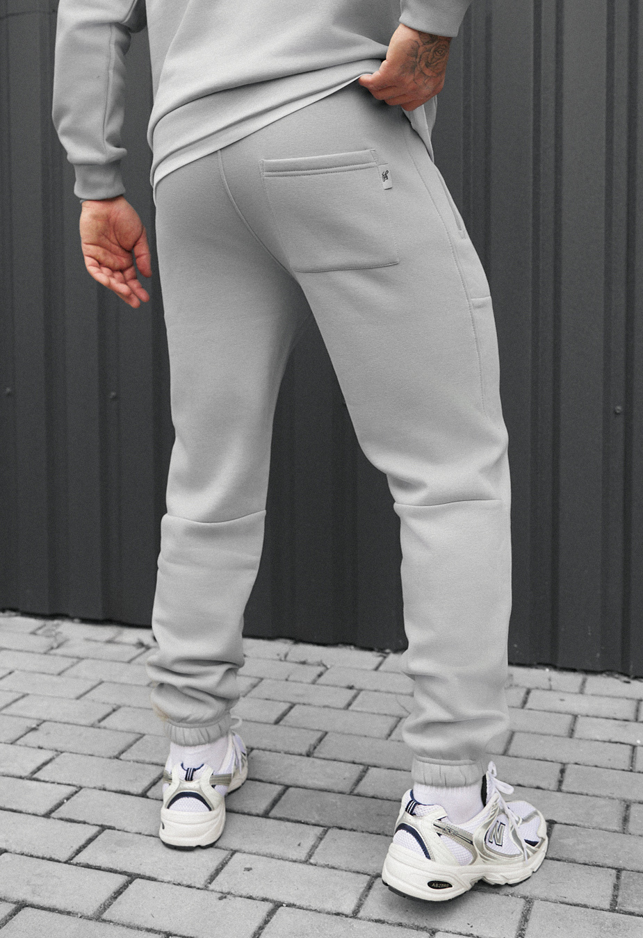 Spodnie dresowe Staff nib light gray fleece