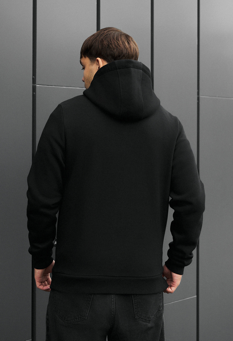 Bluza Staff zip basic black fleece