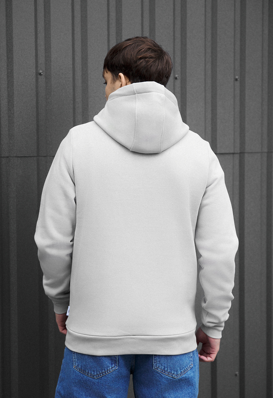 Bluza Staff zip basic light gray fleece