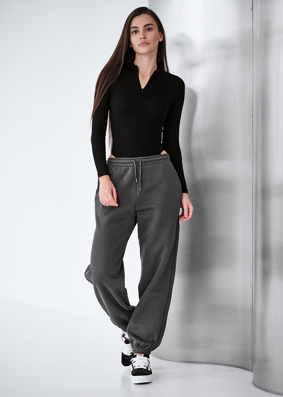 Spodnie dresowe Staff ret dark gray reflective fleece