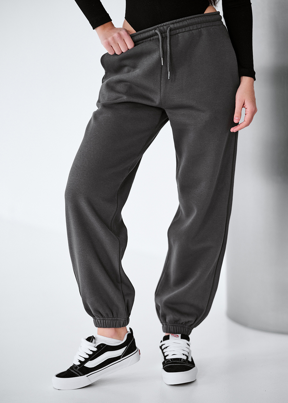 Spodnie dresowe Staff ret dark gray reflective fleece