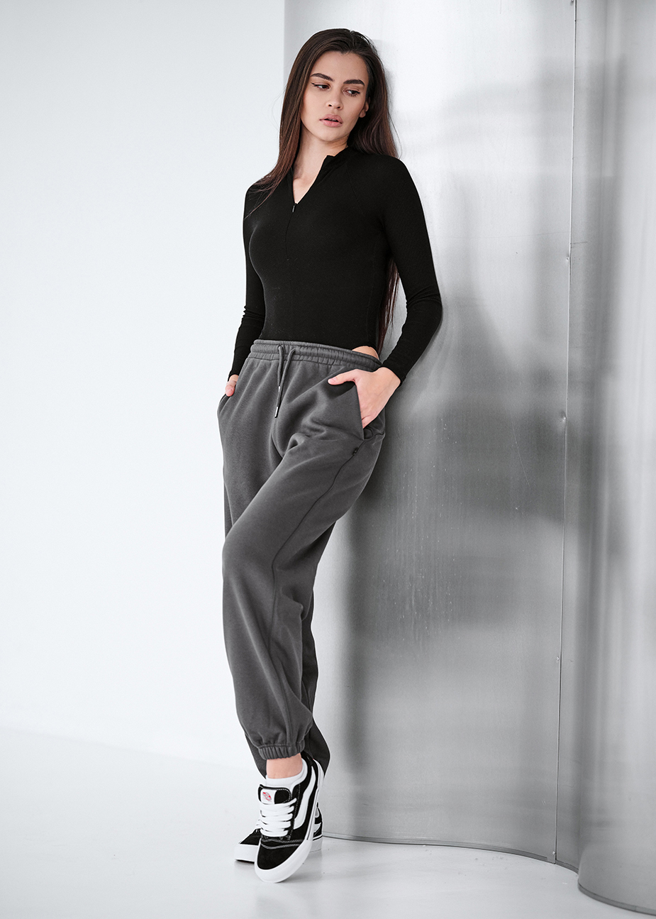 Spodnie dresowe Staff ret dark gray reflective fleece