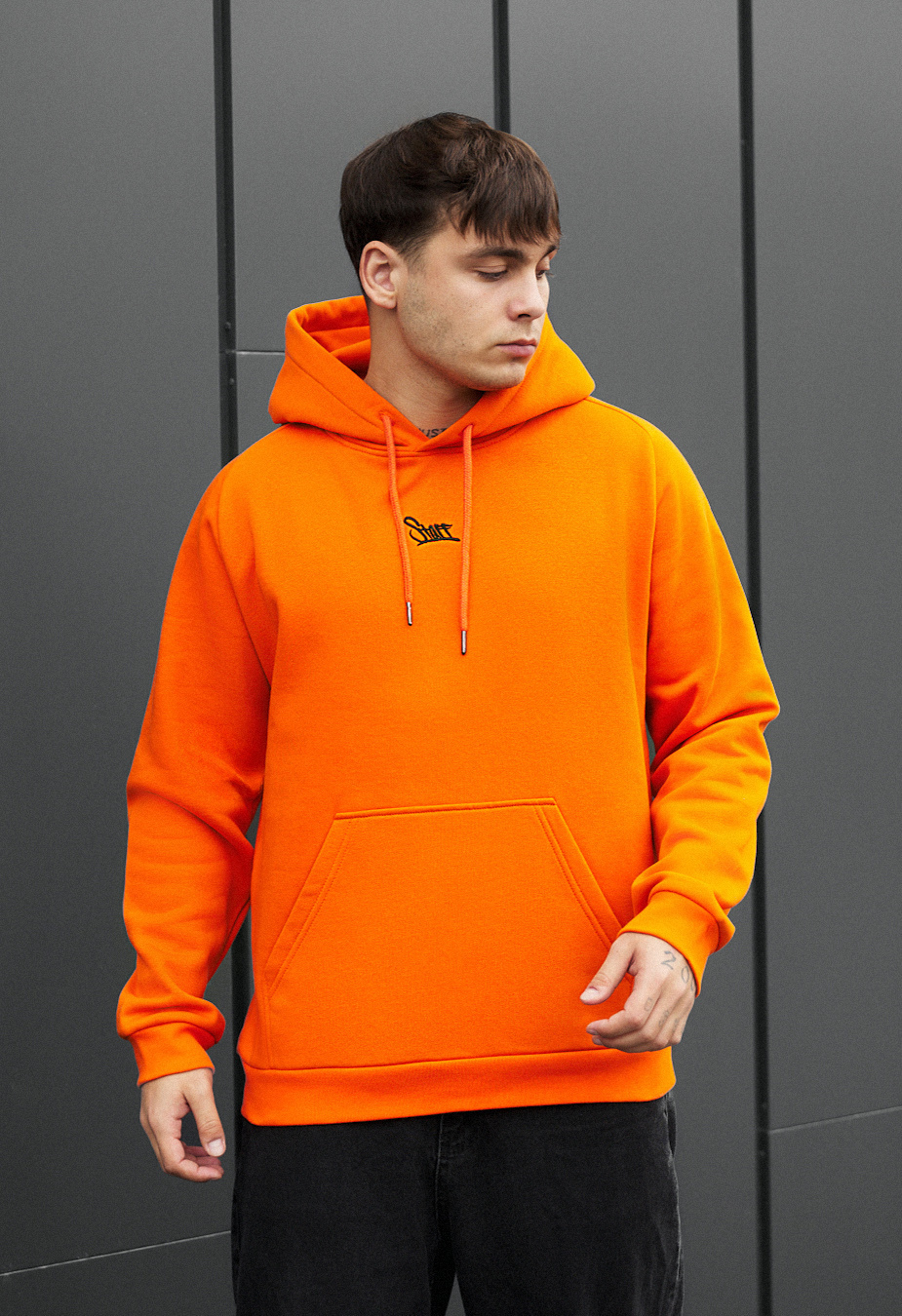 Bluza Staff orange logo fleece