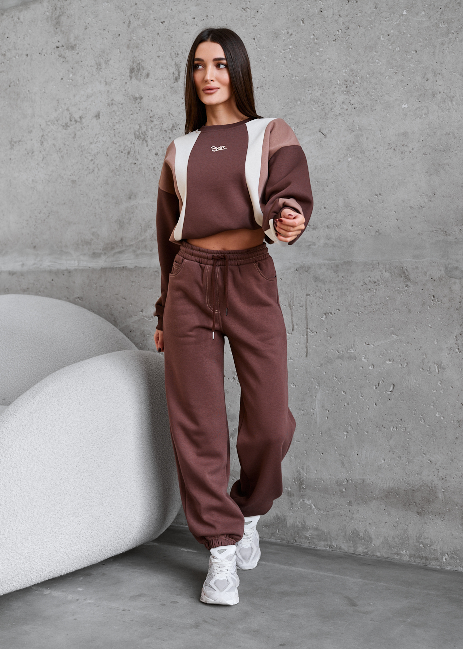 Spodnie dresowe Staff ki brown fleece