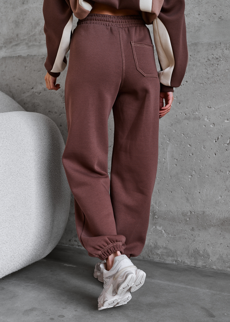 Spodnie dresowe Staff ki brown fleece