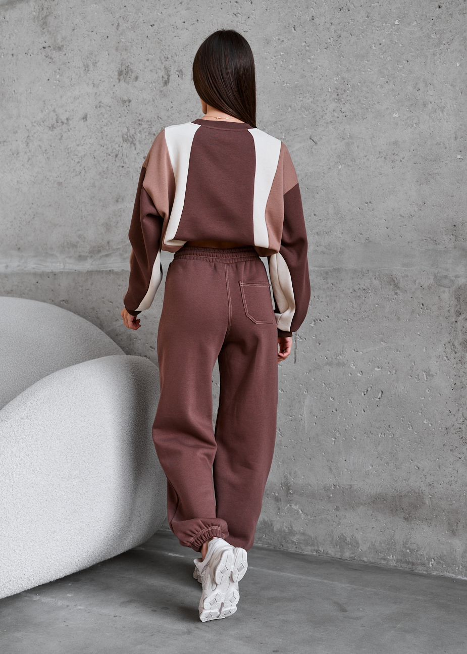 Spodnie dresowe Staff ki brown fleece