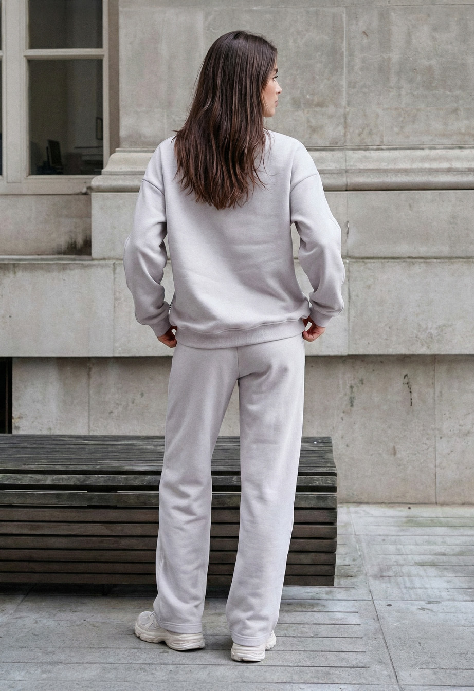 Dres Staff sta light gray oversize fleece