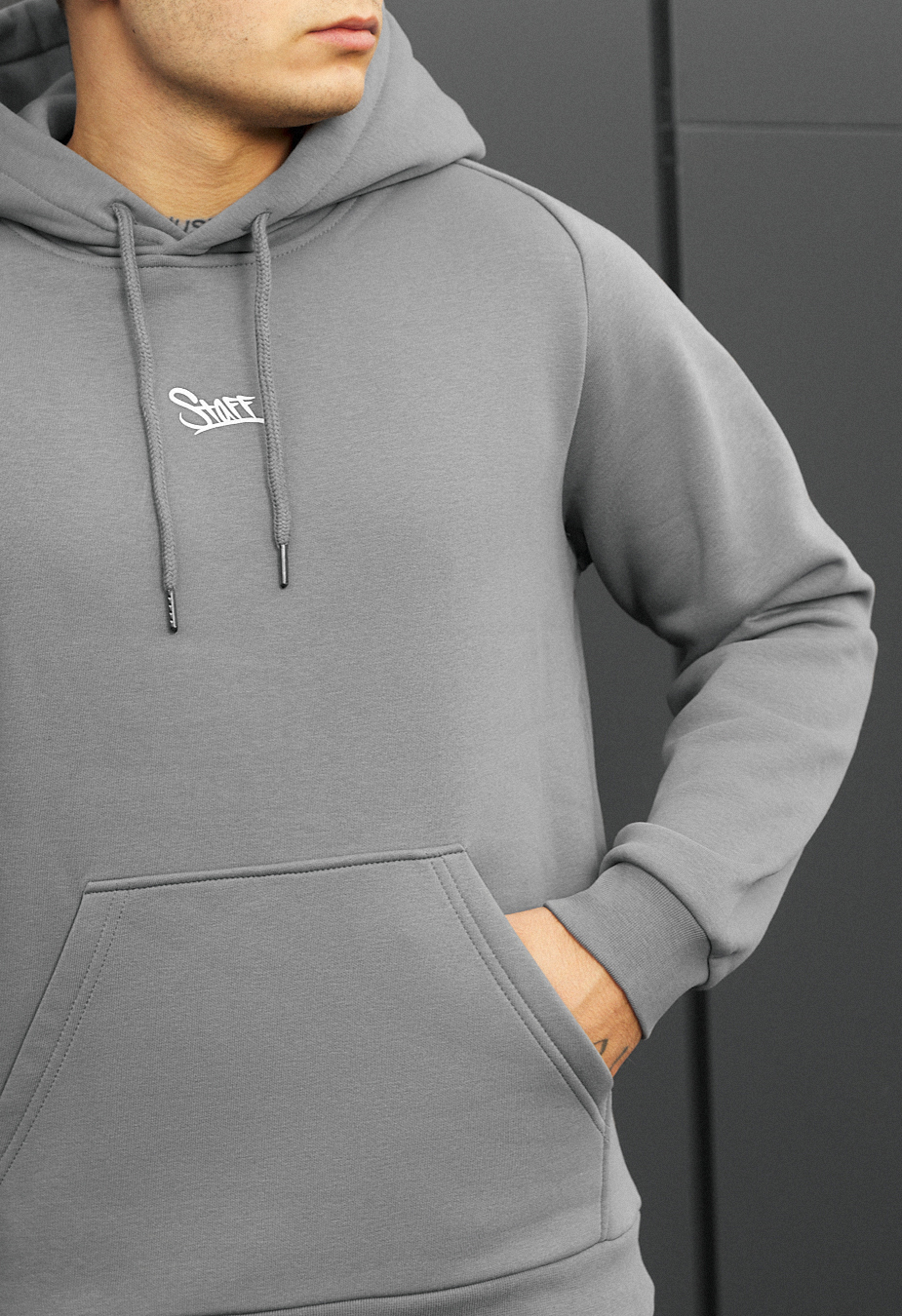 Bluza Staff gray logo fleece