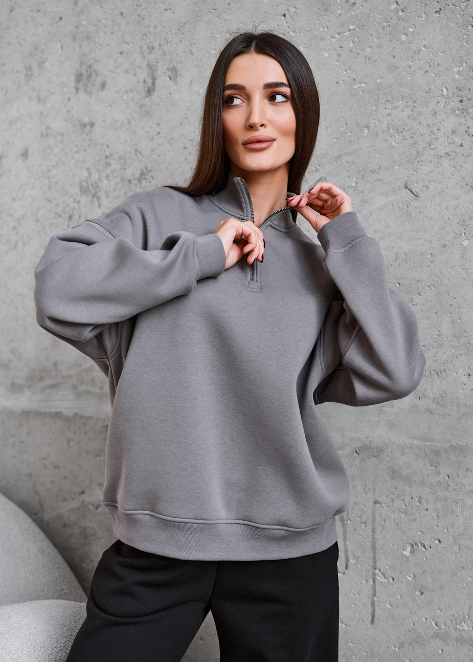 Olimpijka Staff le gray oversize fleece