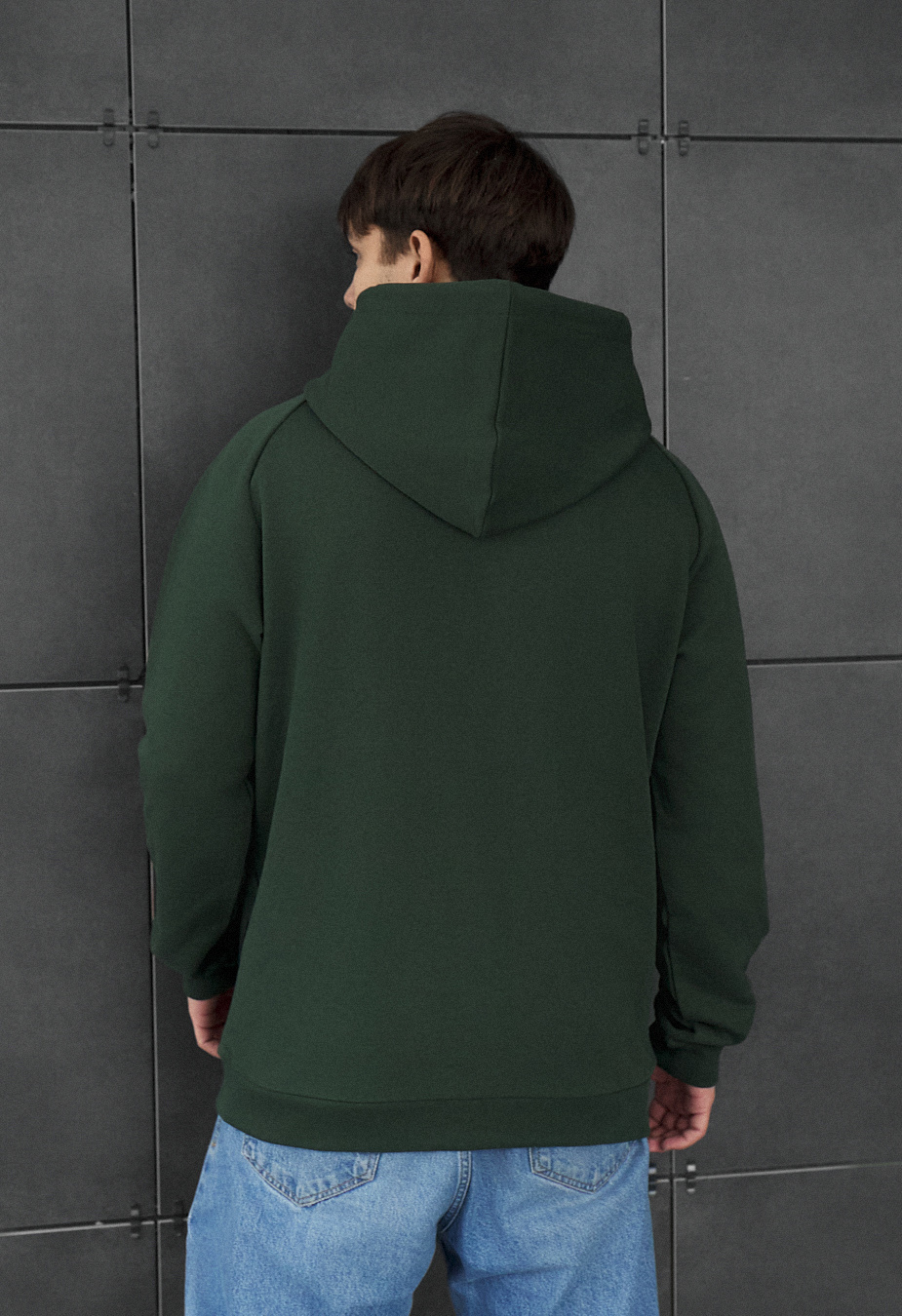 Bluza Staff re dark green logo oversize