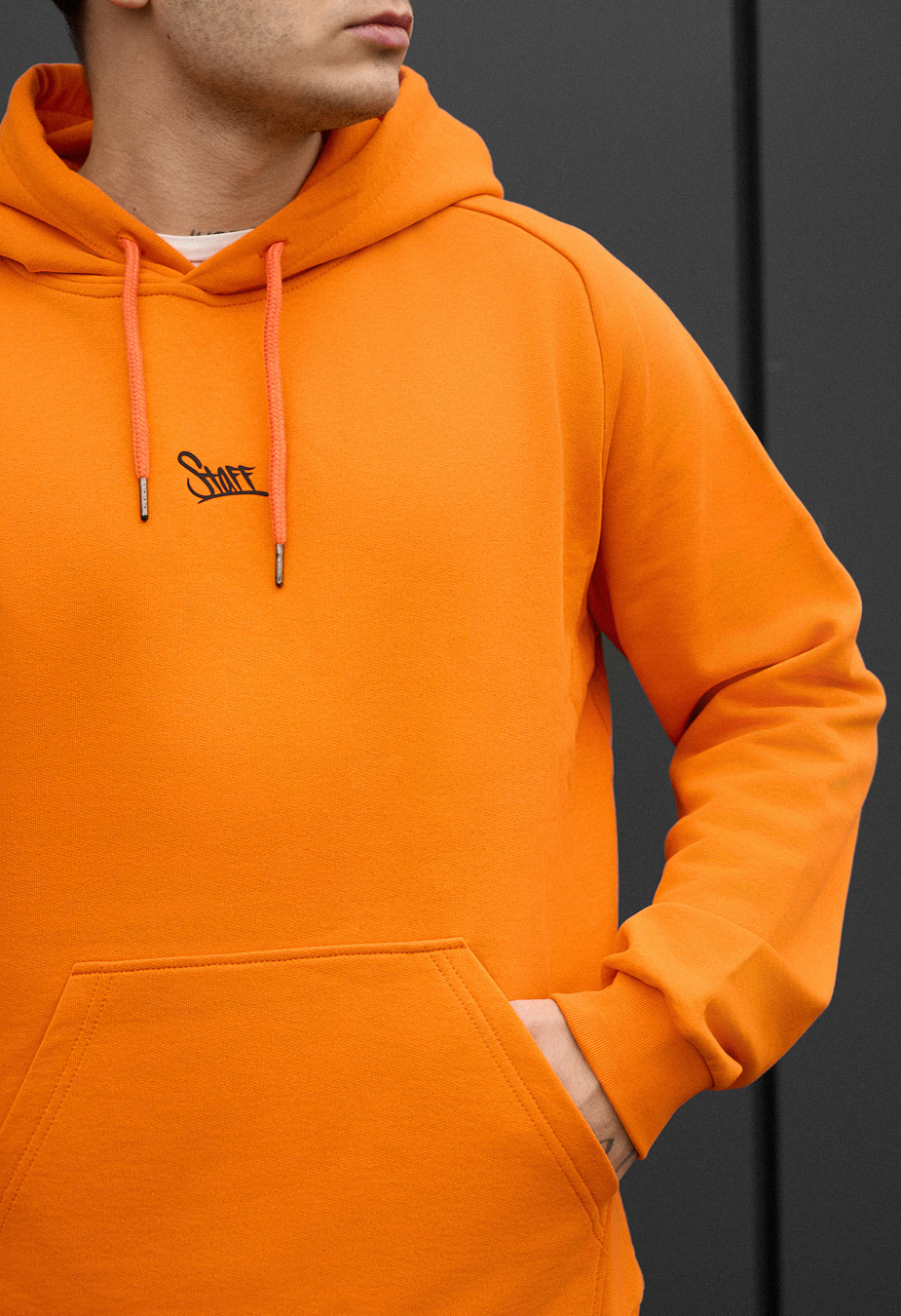 Bluza Staff re orange logo oversize