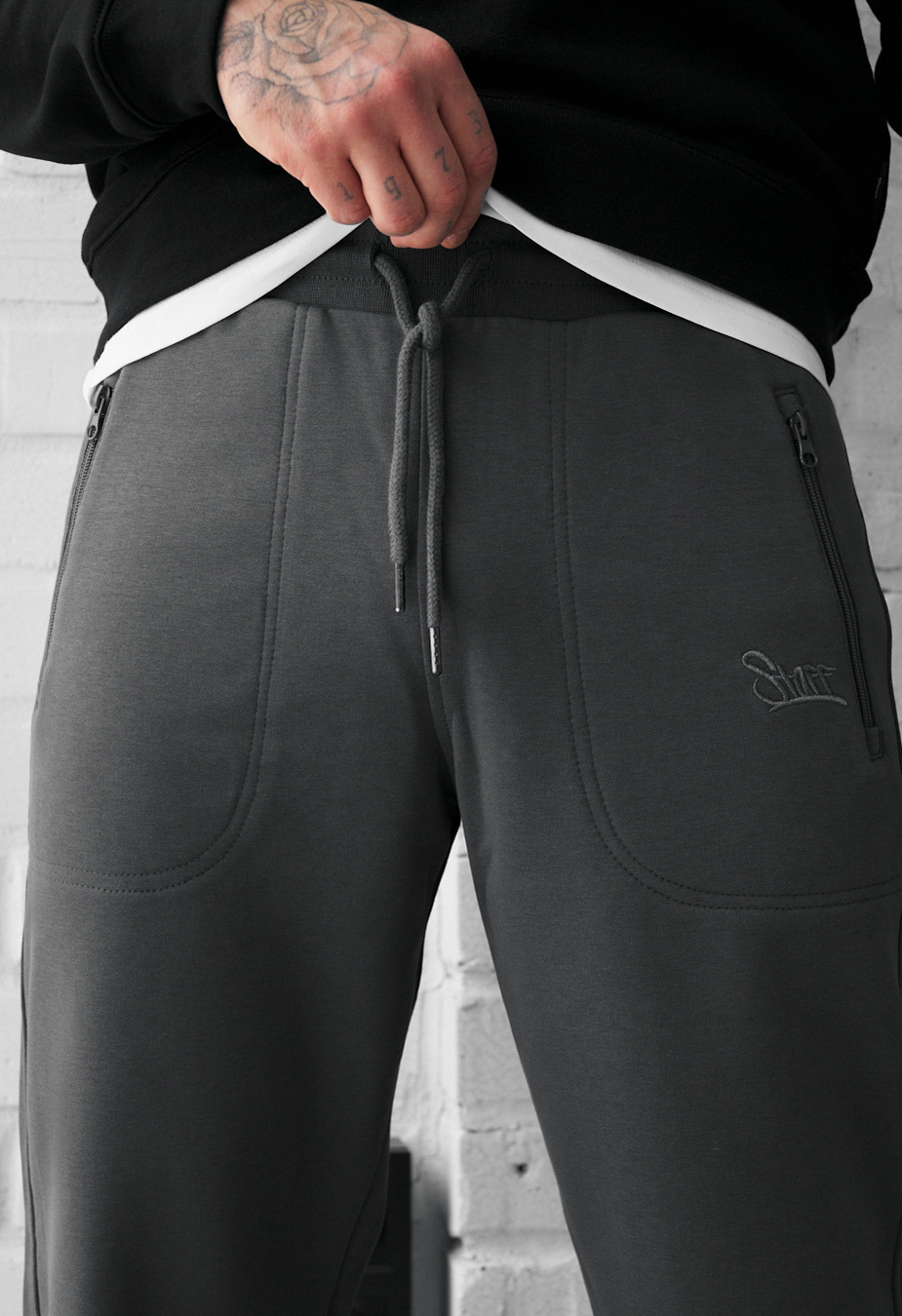 Spodnie dresowe Staff che dark gray