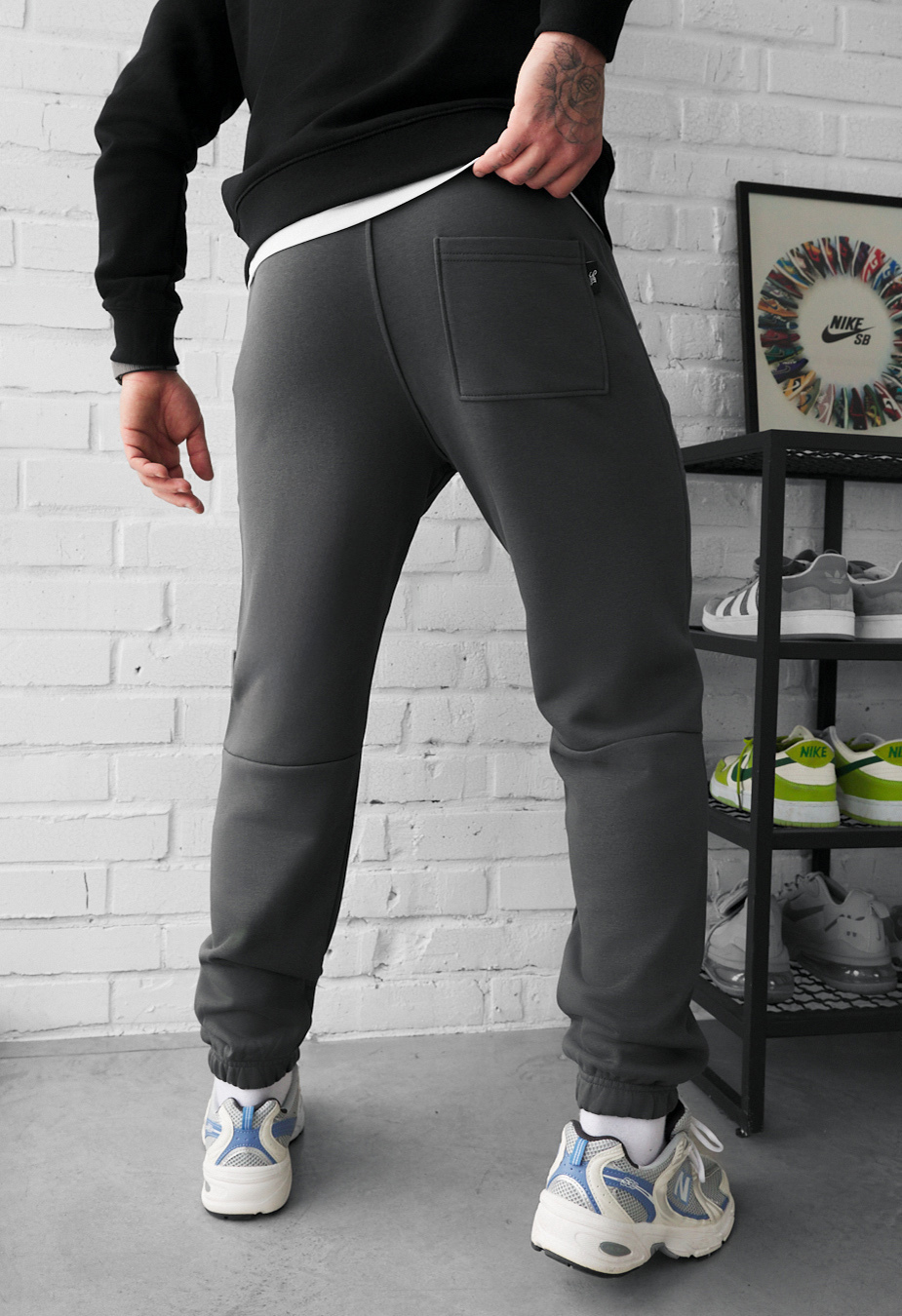 Spodnie dresowe Staff che dark gray