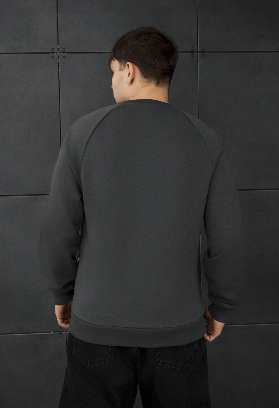 Bluza Staff dark gray logo reflective