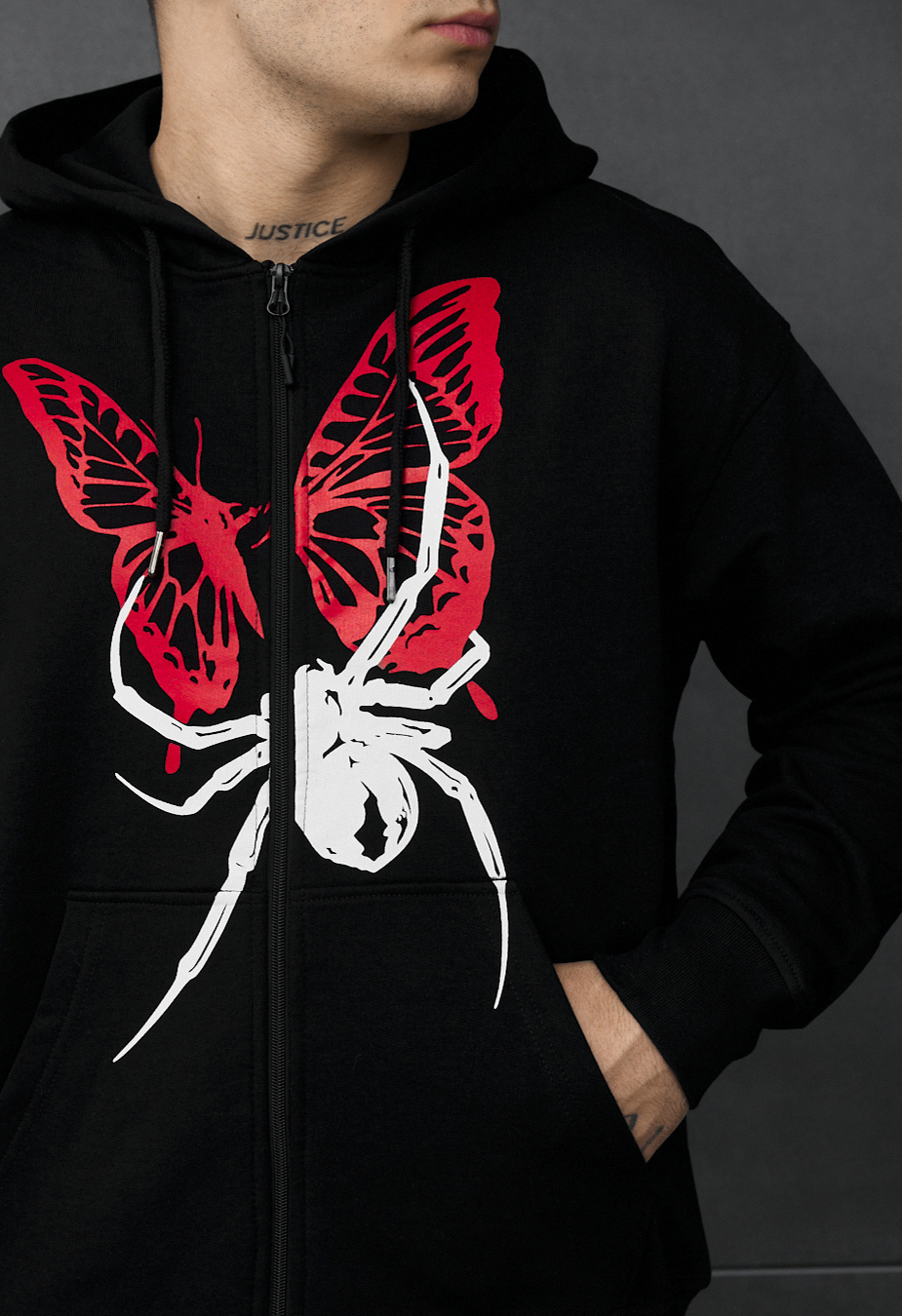 Bluza Staff spider & butterfly oversize