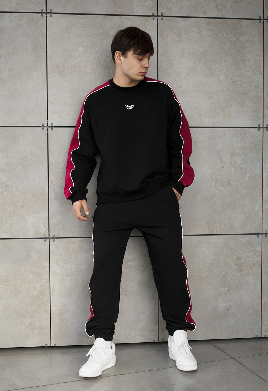 Dres Staff rin black & bordo reflective