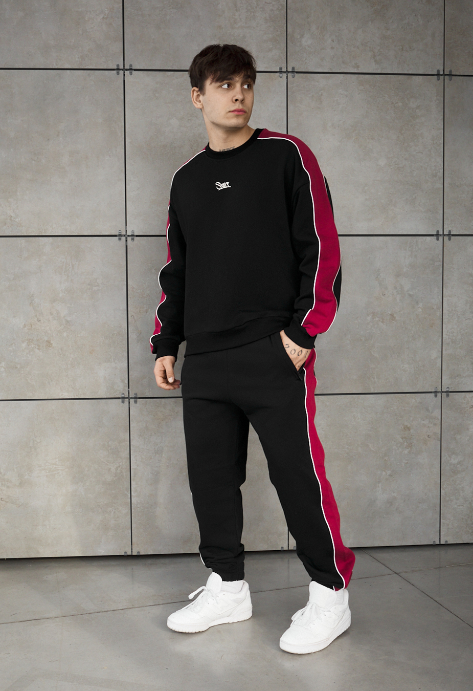 Dres Staff rin black & bordo reflective