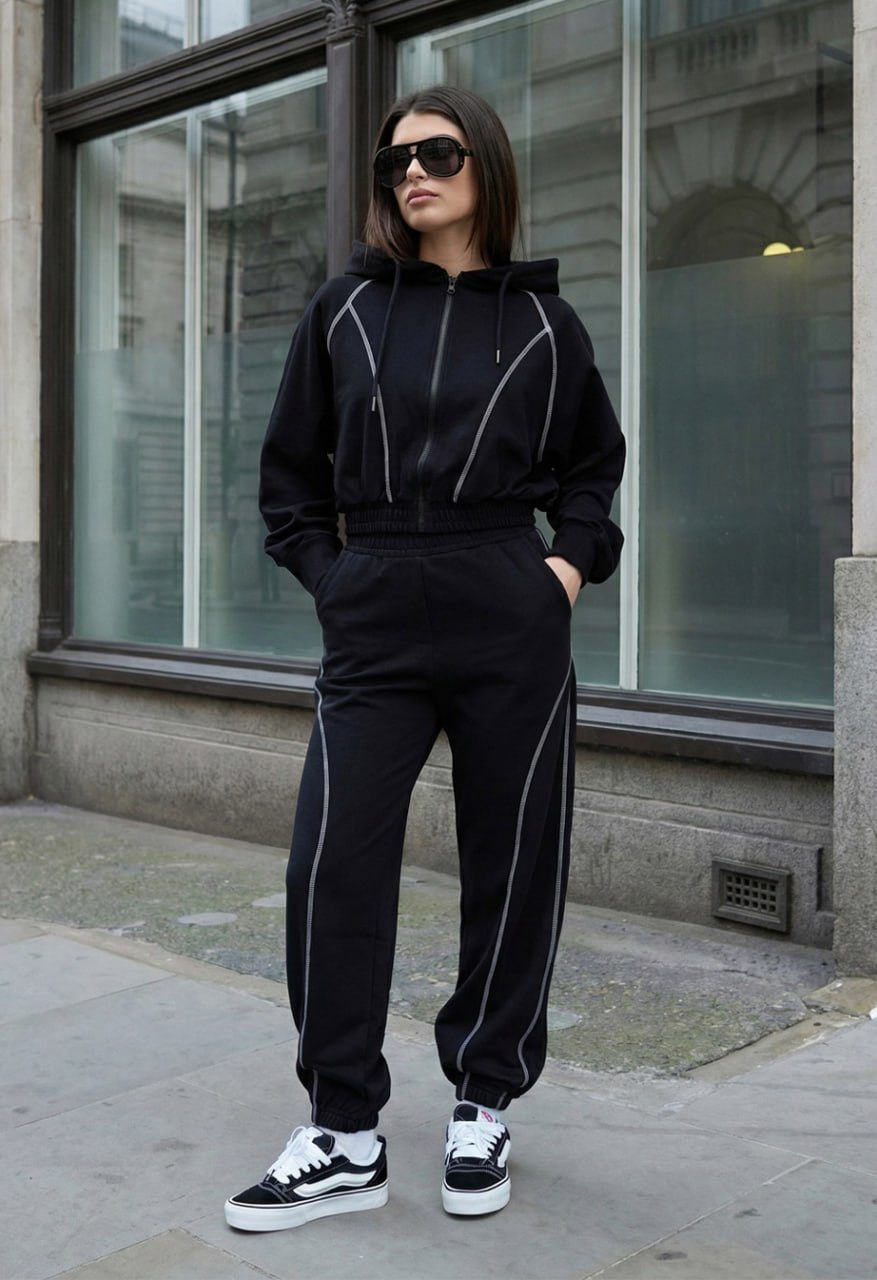 Dres Staff so black zip oversize