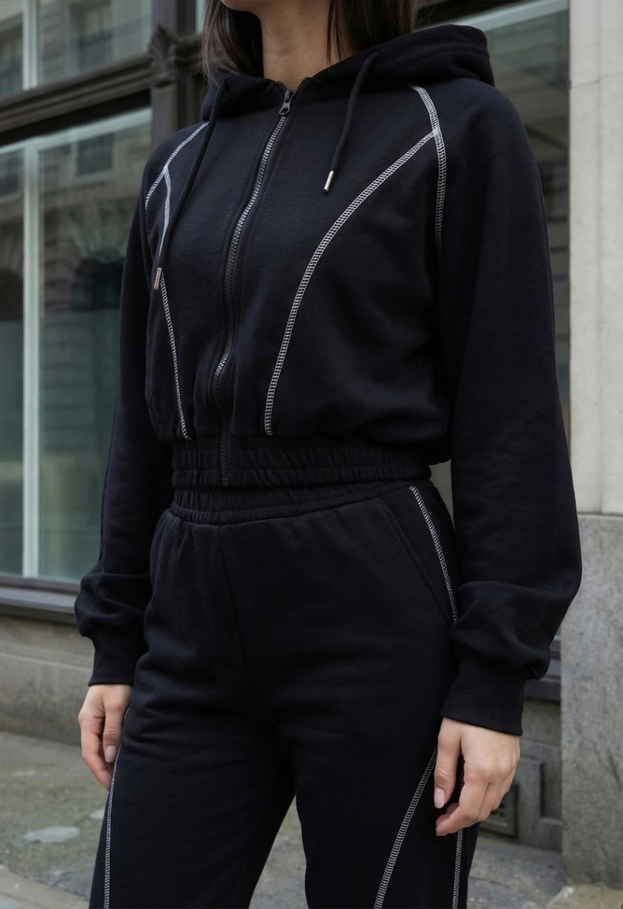 Dres Staff so black zip oversize