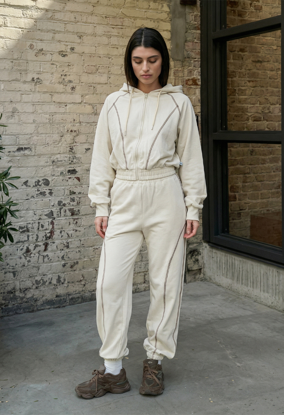 Komplet Staff so light beige zip oversize