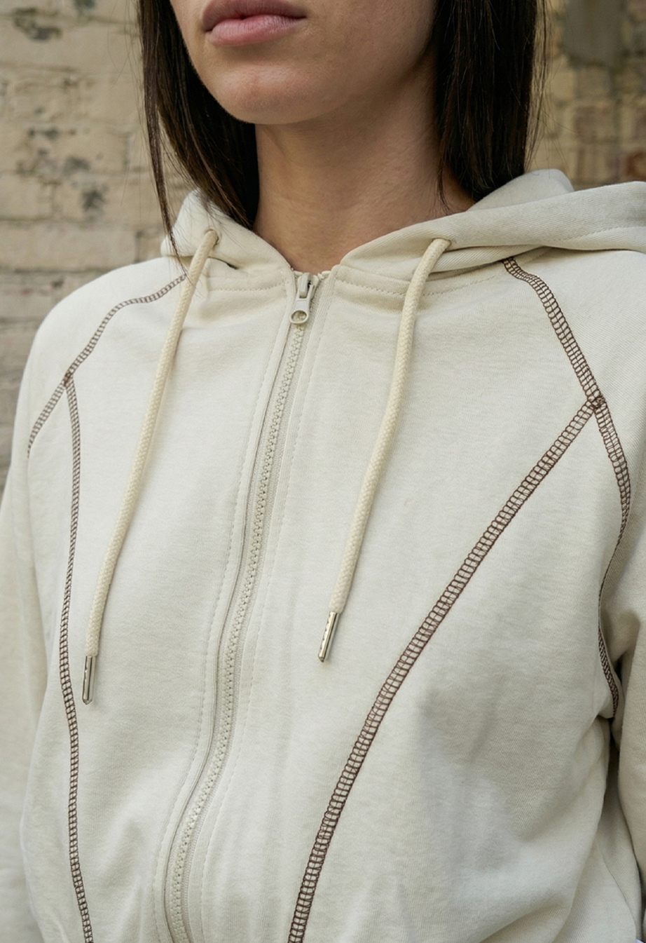 Komplet Staff so light beige zip oversize