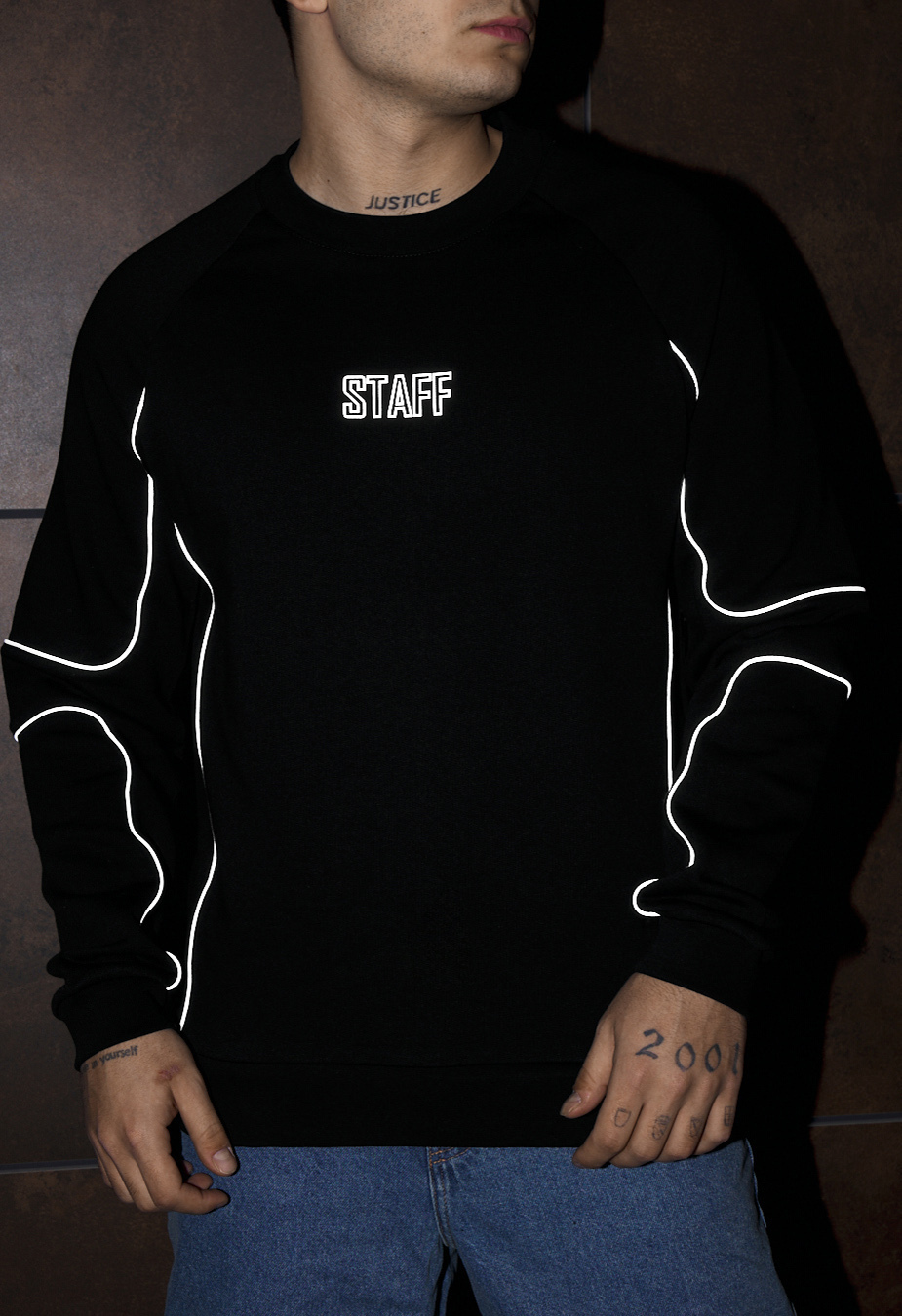 Bluza Staff black logo reflective