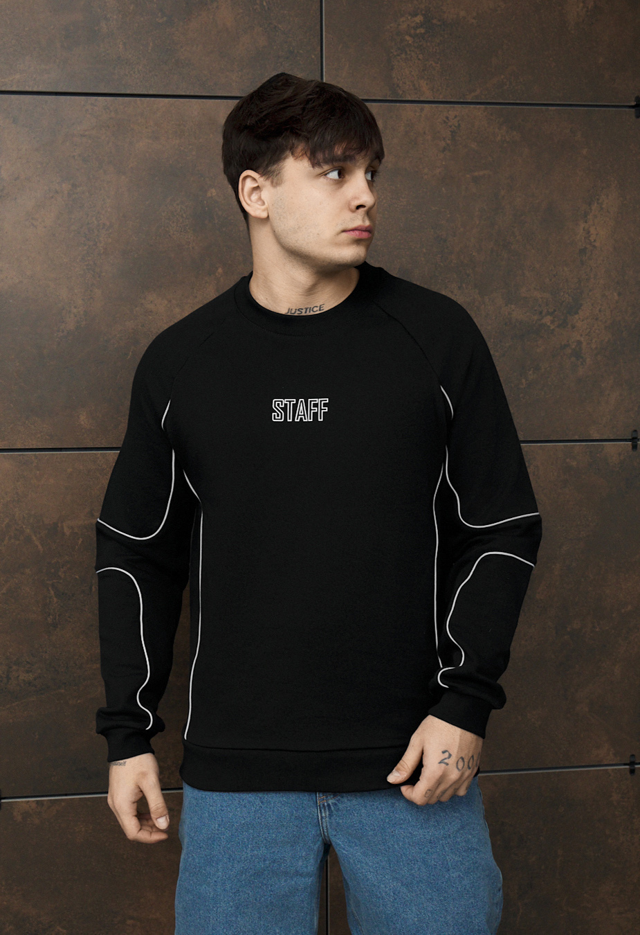 Bluza Staff black logo reflective
