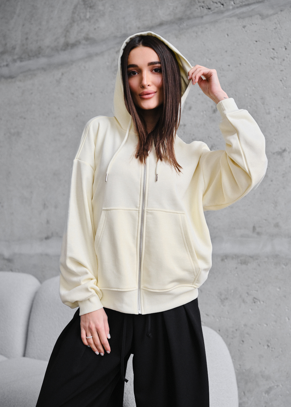 Bluza Staff fiz milk zip oversize