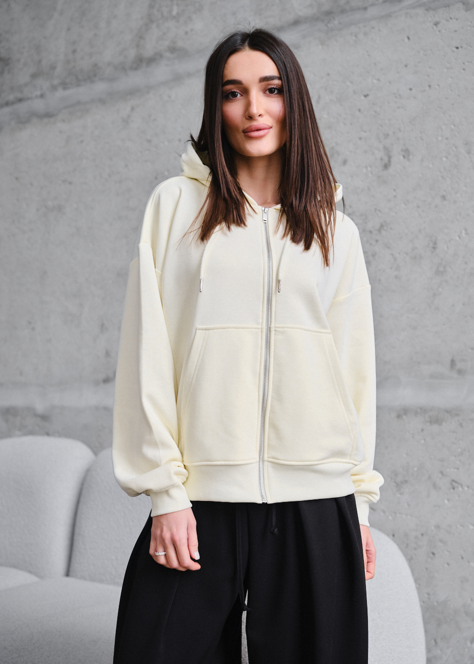 Bluza Staff fiz milk zip oversize