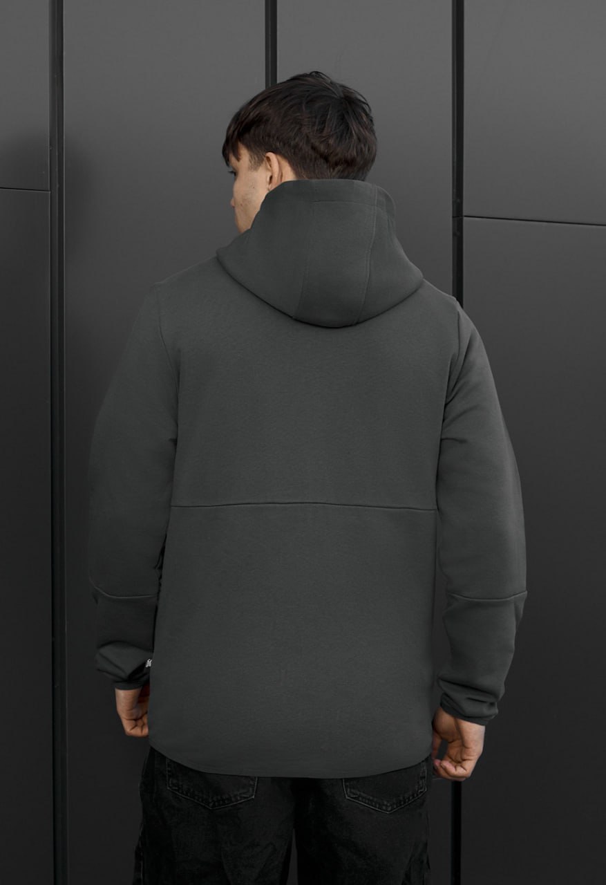 Bluza Staff logo zip dark gray