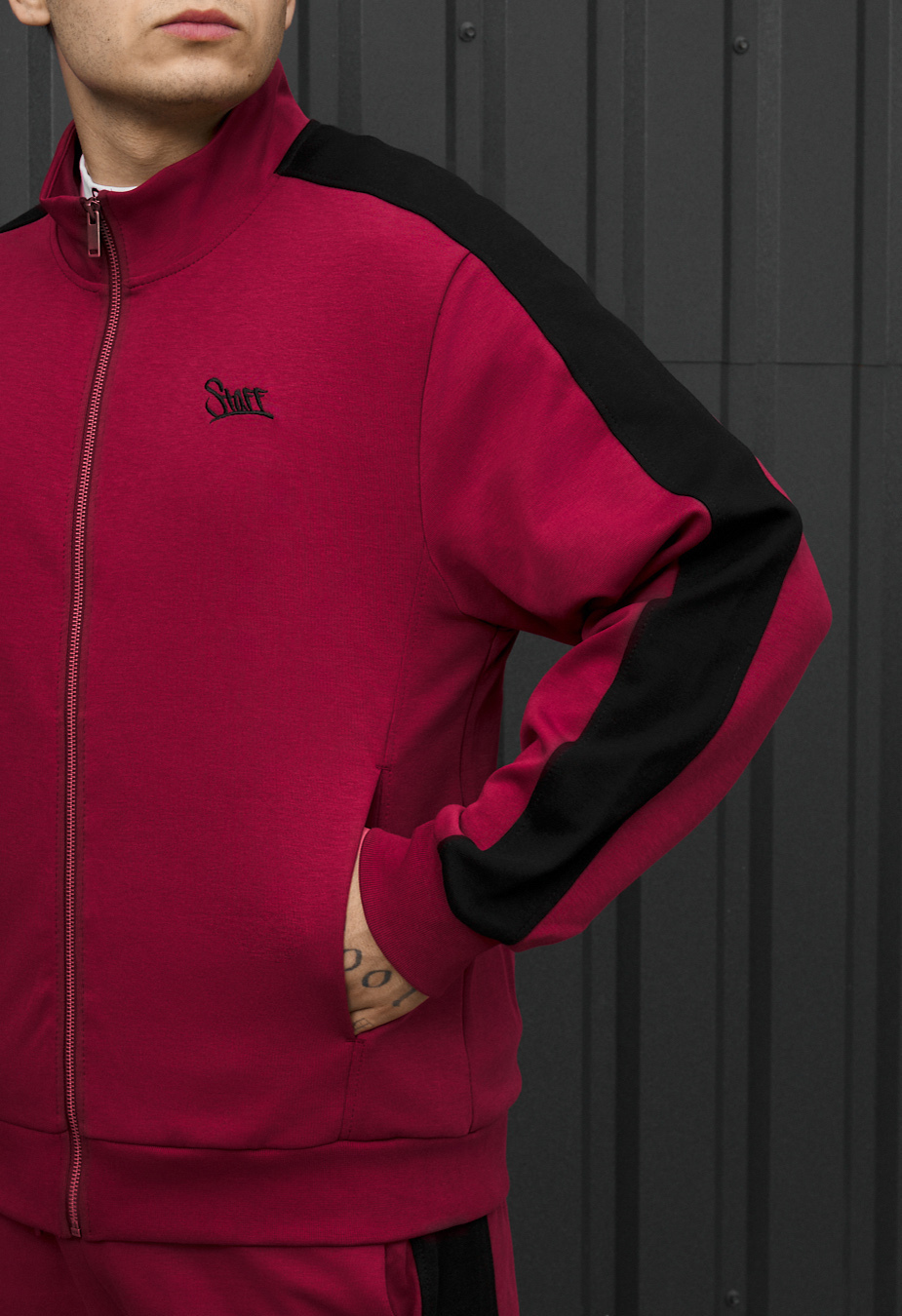 Dres Staff el zip logo bordo & black